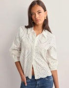 OBJECT - Hvid - Objbitten L/S Re Shirt Noos