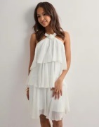 Vero Moda - Hvid - Vmfelicia Sl Ruffle Short Dress Exp