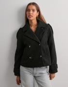 Nelly - Sort - Short Warm Trench Jacket