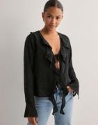 Neo Noir - Sort - Anika Burnout Blouse