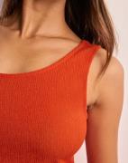 Pieces - Orange - Pcluna Sl Maxi Dress Sa Bc