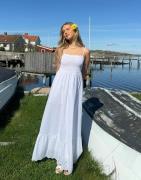 Only - Hvid - Onllou Life Emb Smock Ankel Dress P