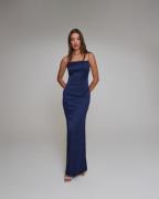 Nelly - Blå - Clean Satin Dress