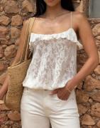 Nelly - Hvid - Lace Balloon Singlet
