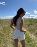 Nelly - Hvid - Stitch Jeans Shorts