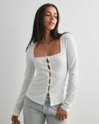 Nelly - Hvid - Square Bow LS Top