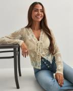 Nelly - Beige - Delicate Lace LS Top