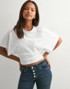 Nelly - Hvid - Round Neck Wide Sleeve Tee