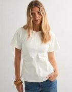 Only - Hvid - Onlmarie Life S/S Ruching Top Jrs N