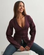 Nelly - Rød - Waist Focus Cardigan