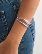 Pieces - Sølv - Fpfally J Bracelet Cuff Plated