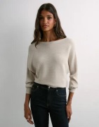 Only - Beige - Onladaline L/S Short Pullo Knt Noos