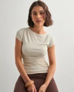 Nelly - Beige - Soft Drape Tee
