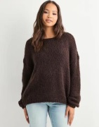 Only - Brun - Onlnordic Life Ls O-Neck Knt Noos