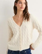 Vero Moda - Hvid - Vmmarlin Ls V-Neck Cardigan