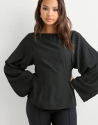 Nelly - Sort - Volume Sleeve Blouse