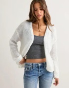 Only - Hvid - Onlnordic Life L/S Cardigan Rp Knt