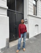 Nelly - Rød - Fuzzy Knit Sweater