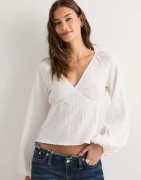 Nelly - Hvid - Structure Blouse