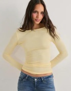 Nelly - Gul - Ultra Soft Boat Neck Top