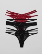 Hunkemöller - Rød - Fashion String 3-Pack