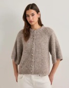 Neo Noir - Beige - Amaya Fluffy Knit Cardigan