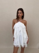 Nelly - Hvid - Flounce Of My Dream Short Dress