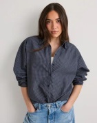 Pieces - Blå - Pcsilla Ls Check Shirt Wvn D2D