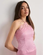 Nelly - Pink - Satin Halter Top