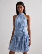 Vero Moda - Blå - Vmserena Sl Frill Short Dress Wvn