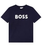 BOSS T-shirt - Navy m. Hvid