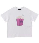 Emporio Armani T-shirt - Hvid m. Popcorn