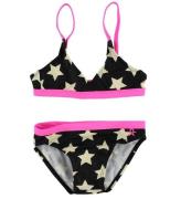 Color Kids Bikini - Sort/Pink m. Stjerner