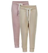 Minymo Sweatpants - 2-pak - Violet Ice/Creme