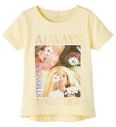 Name It T-shirt - NmfAbeline Barbie - Double Cream