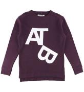 Add to Bag Sweatshirt - MÃ¸rk Lilla m. Print