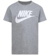 Nike T-shirt - GrÃ¥meleret m. Hvid