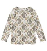 Katvig Bluse - Hvid m. Tropisk Print