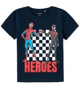 Name It T-Shirt - NmmMaclin Spiderman - Dark Sapphire