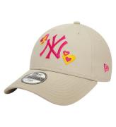 New Era Kasket - 9Forty - New York Yankees - Light Beige m. Hjer