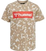 Hummel T-shirt - hmlCarter - Beige Camo