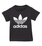 adidas Originals T-shirt - Trefoil - Sort/Hvid