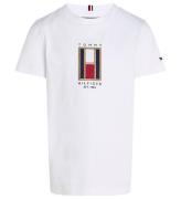 Tommy Hilfiger T-shirt - Flag Embroidered - Hvid