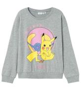 Name It Sweatshirt - NkfJaxara Pokemon - Grey Melange