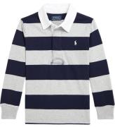 Polo Ralph Lauren Polobluse - Rugby - GrÃ¥meleret/Sortstribet