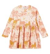 Stella McCartney Kids Kjole - Rib - Rosa/Orange m. Heste