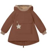 Mini A Ture Vinterjakke - Babywen Fleece - Rootbeer Brown