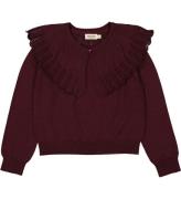 MarMar Bluse - Uld - Thulla - Deep Mulberry m. Krave