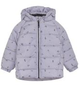 Color Kids Dynejakke - Quilted - Languid Lavender m. Blomster