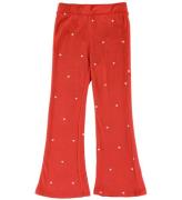 Vero Moda Girl Bukser - VmVelvet - Chinese Red/Hearts